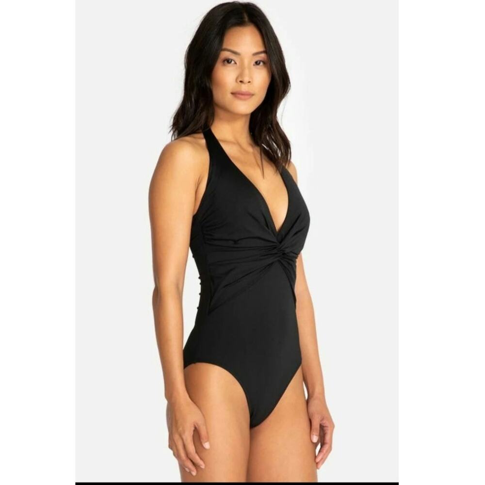 Johnny Was Hurley Twist One Piece Black Swimsuit Size: S